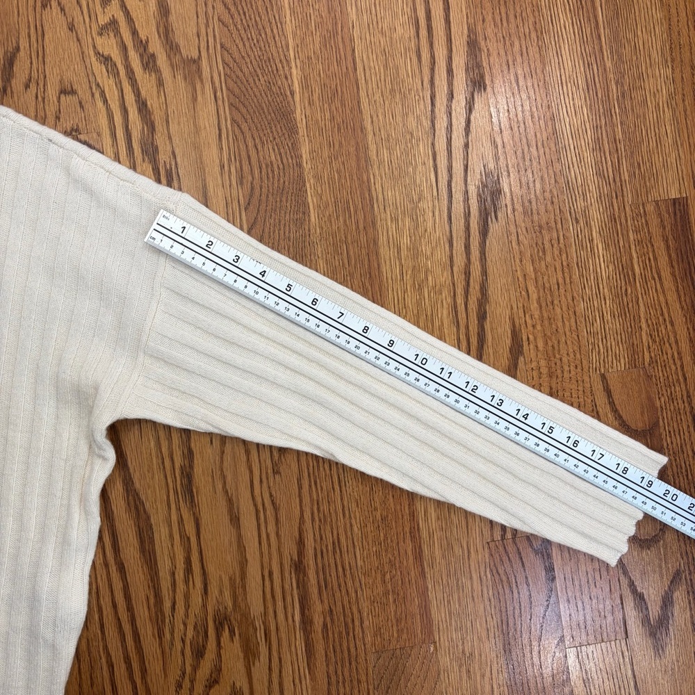 NWT Madewell Ivory Ribbed Sweater - Picture 5 of 8